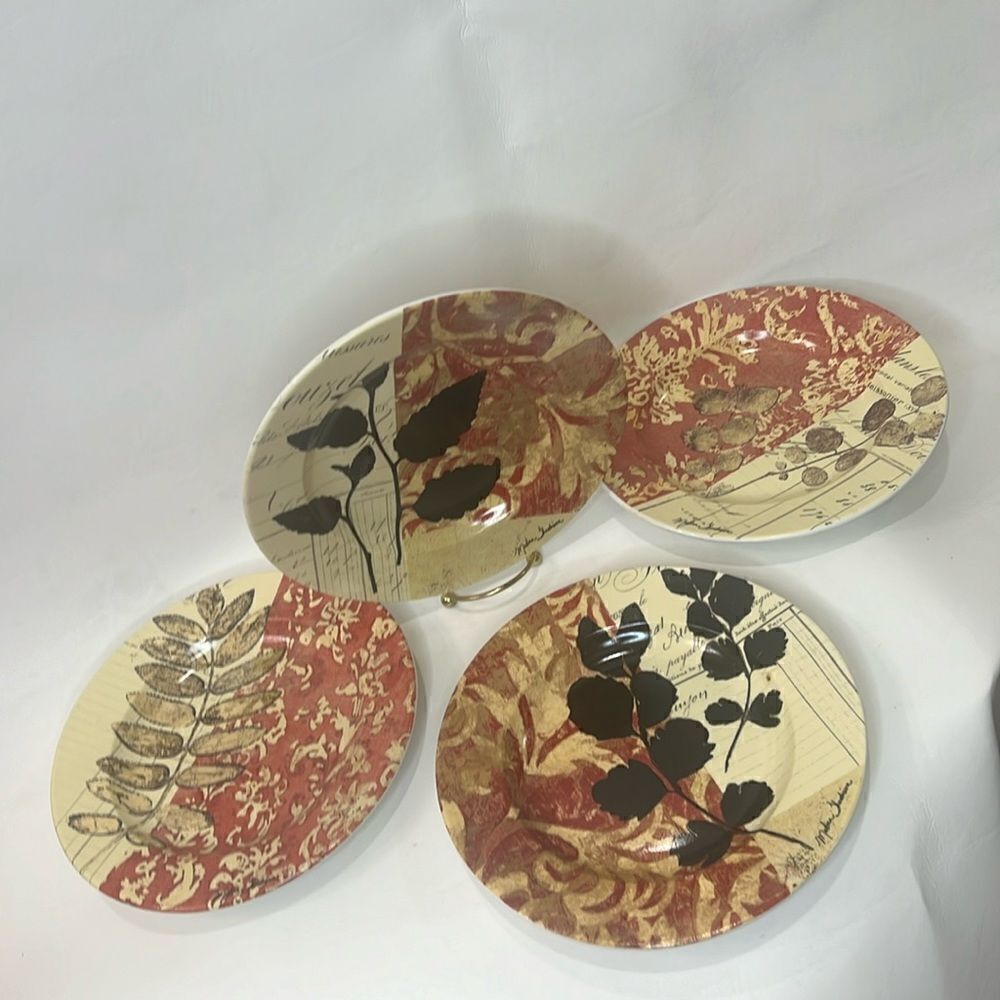 Cypress Home Dessert Salad Side Plates Botanical Garden Signed Matina Thedision
